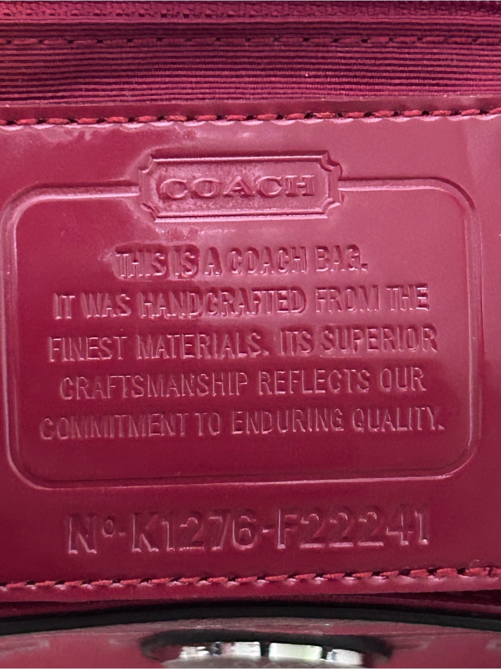COACH Poppy Kisslock Lurex Signature C Jacquard w/Patent Leather Trim - Picture 9 of 13
